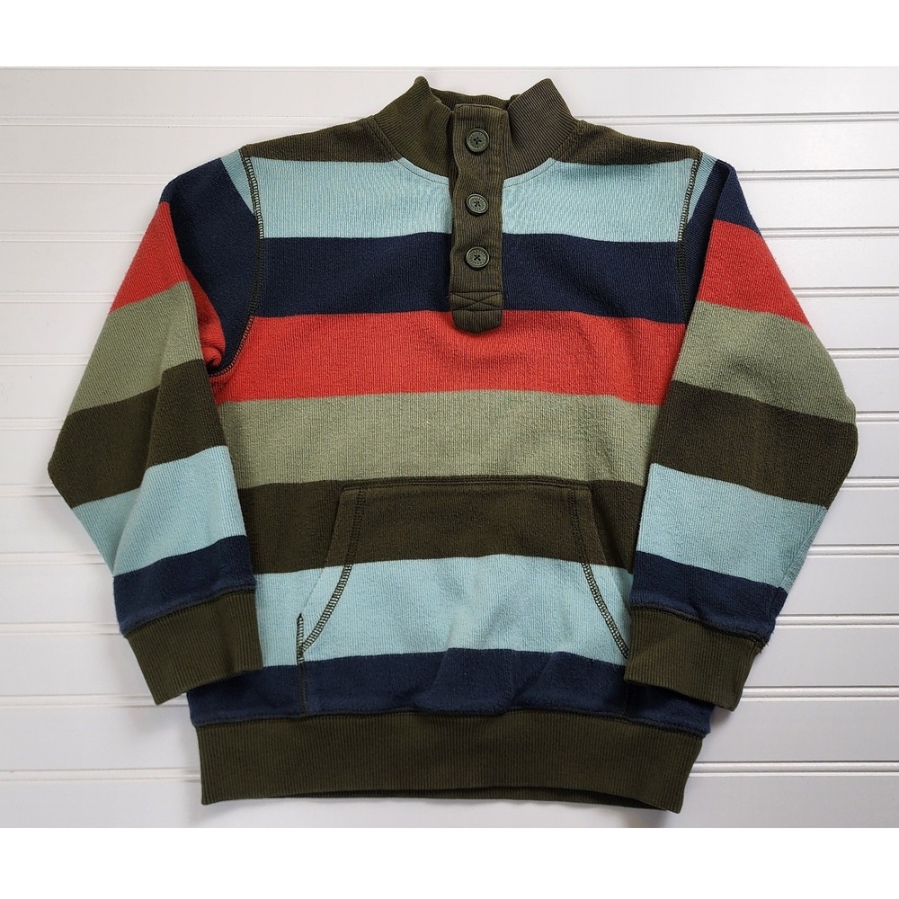 Gymboree Kids Boys Size 8 Striped Mock Neck Pullover Casual Preppy‎